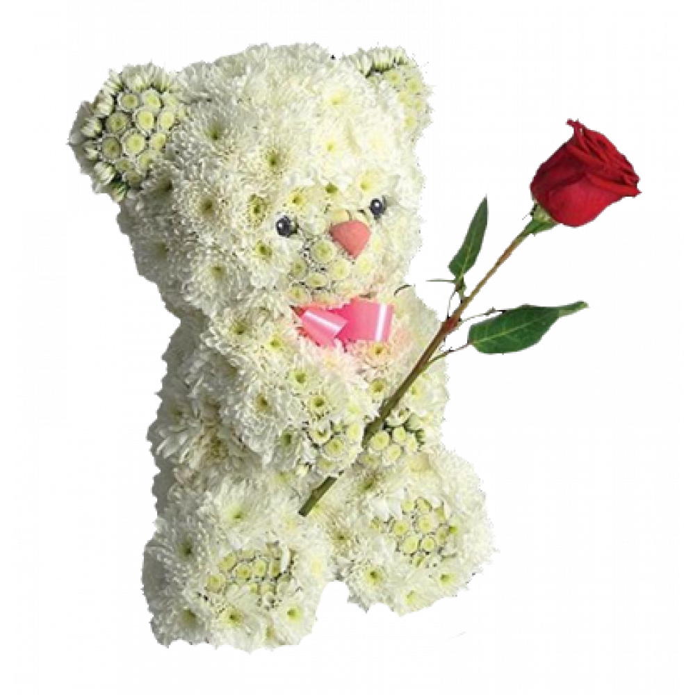 Медвежонок с цветком