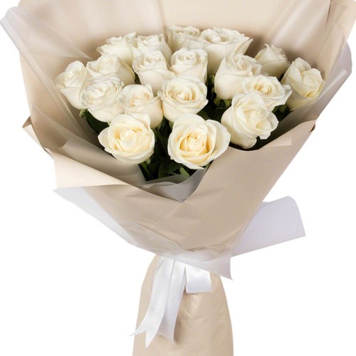 Купить на заказ Букет из 19 белых роз с доставкой в Есике